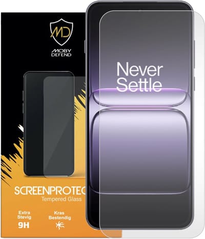 MobyDefend Screenprotector - Geschikt voor OnePlus Nord 5 - Case-Friendly Screensaver - Gehard Glas