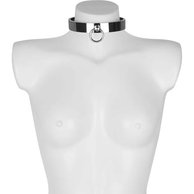 Rimba - Bondagehaak - Collar Met Anaal Haak - Verbonden Met Stang - RVS - Medische Kwaliteit