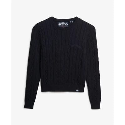 Superdry - Essentials Slanke Kabeltrui - Dames - Sweaters