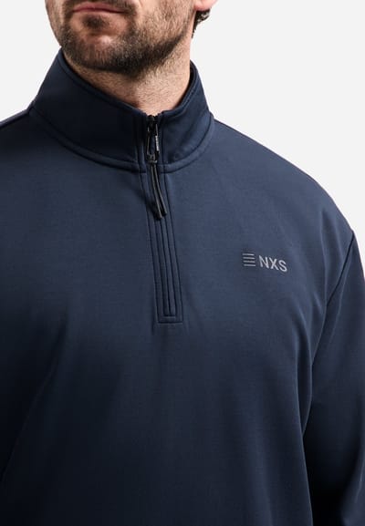 No Excess Sweater half zip interlock night