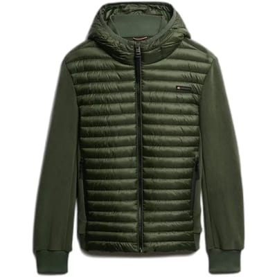 Superdry - Storm Hybrid fleecejack met capuchon - Heren - Gewatteerde jassen