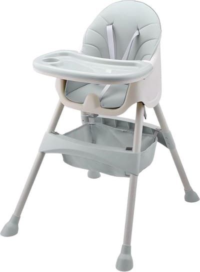 Kinderzeteltjes Peuters - Kinderstoel - 3-in-1 Kinderwagen Set - Inklapbare Eetstoel - Baby Wagentje en Babystoel voor aan Tafel - Inclusief Handige Speel- en Eettafel - Roze