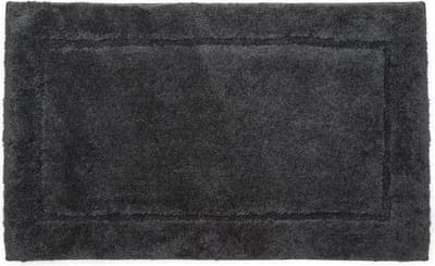Casilin Badmat Antislip 70x120cm Orlando - Waterabsorberende Badkamermat - Wasbaar en Sneldrogend - Voor Douche en Bad - Hoogpolig - Acryl - Rechthoek - Donkergrijs