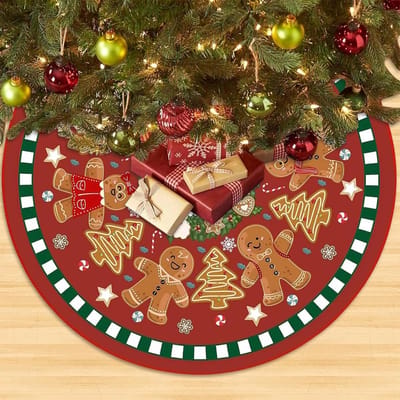 Schattige kerstboomrok van 90 cm, grote kerstboommat, decoratieve basisbedekking voor de feestdagen, ideaal voor een gezellige kerstdecoratie