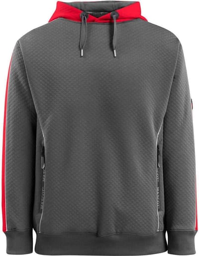Mascot Hardwear Capuchontrui 50124-932 - donkerantraciet/hi-vis rood - L