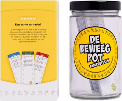 De Beweegpot Samenspelen – 50+ beweegspellen voor kinderen (4-12 jaar) – samen spelen binnen en buiten