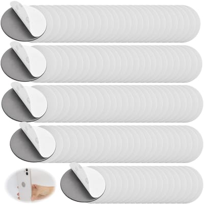 120 Stuks Zelfklevende Metalen Platen, 20mm Ronde Roestvrijstalen Platen voor Magneten, Telefoonhouders en DIY Projecten
