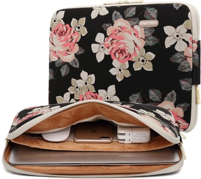 Waterdichte Laptoptas met Stijlvol Rozenpatroon voor 13-13.3 Inch