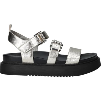 Tamaris Sandalen Plat Sandalen Plat - Zilverkleur - Maat 39