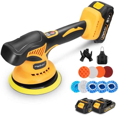 Casa Living Polijstmachine - Draadloos en Elektrisch - 8 Snelheden - 6000RPM - 150MM Pad - Excentrisch 9MM - Stil en Trillingsarm