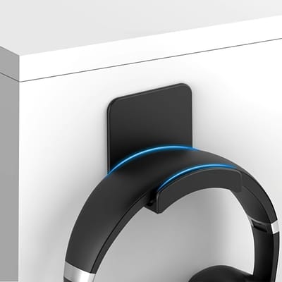 Hoofdtelefoonstandaard, wandmontage, boren niet nodig, montagebeugel onder de muur, hoofdtelefoonhouder, haak, houder voor gaminghoofdtelefoon