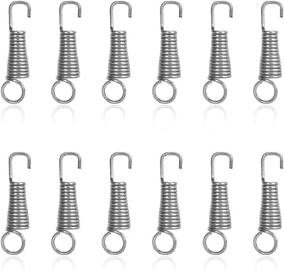 12-delige veerclip set, vervangingsveren van koolstofstaal voor klemmen, geschikt voor verschillende klemmen en gereedschappen (40mm)