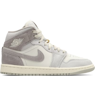 Jordan Aj1 Mid Sneakers Dames - Grijs - Maat 36.5 - Leer