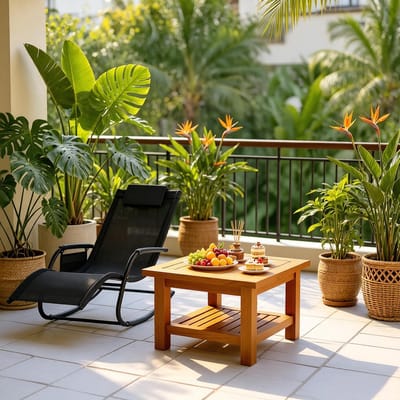 Clruro Schommelstoel - Ergonomische outdoor ligstoel - Met zijvak en gebogen zitting - Zwart