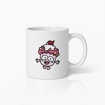 Schattige Cartoon Cupcake Mok – Leuke en Kleurrijke Koffiebeker voor Zoetekauwen