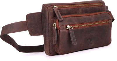 DE LAMASSU® (Isla) Leren Heuptas & Crossbody – Echt Leer – Vintage Design – Lichtgewicht – Unisex – Luxe Geschenkverpakking