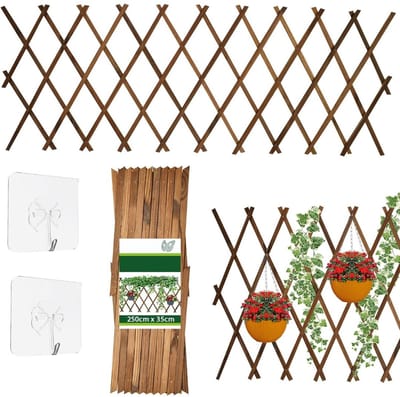 ApexArte® Klimrek Planten - Plantensteunen voor Klimplanten - Wandrek voor Buiten - Hout - Bruin