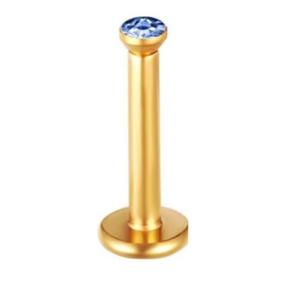 Goud Met Steen - Tragus / Helix / Labret Piercing