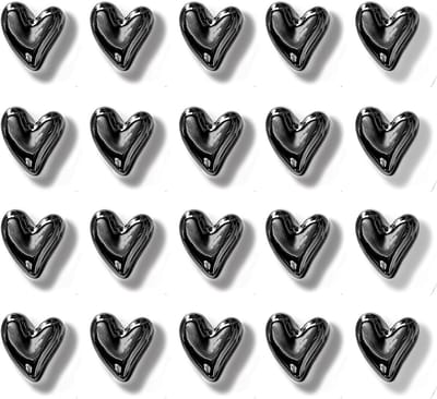 20 Hartvormige Decoratieve Magneten in Zwart voor de Koelkast, Sterke 3D Magneten voor Magnetische Borden, Perfect voor Kantoor en Thuis Decoratie en Cadeau Ideeën