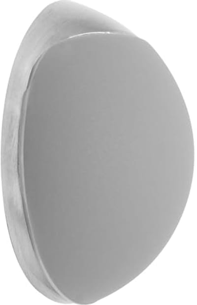 Design Deurstoppers voor Muur en Meubelbescherming - Schroeven of Lijmen - Diameter 38 x 15 mm, RVS Look, Grijs