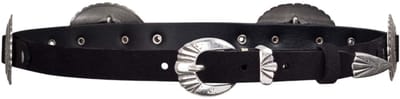 b.belt Leren Riem Pansy Belt W100 Black Zwart