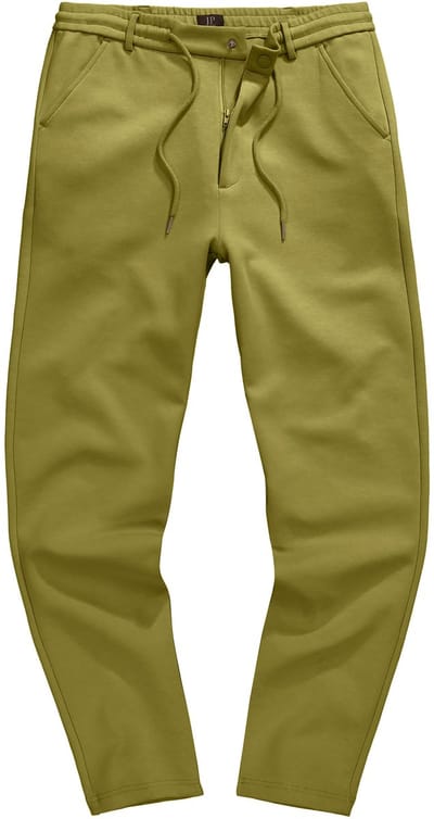 JP 1880 - Heren - Jersey broek instapbroek met tailleband chino FLEXNAMIC® - Groen - Maat 3XL