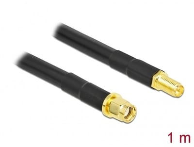 Delock Antenna Cable RP-SMA plug to RP-SMA jack LMR/CFD300 1 m low loss