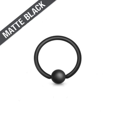 Ball Closure Ring mat 1.6x10 - zwart - LMPiercings