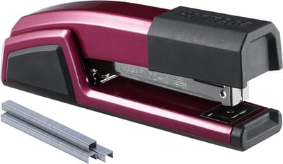 Nietmachine Metaal - Kantoormachine - Documenten Samenvoegen - Ingebouwde Verwijderaar - 25 Vel Capaciteit - Magenta
