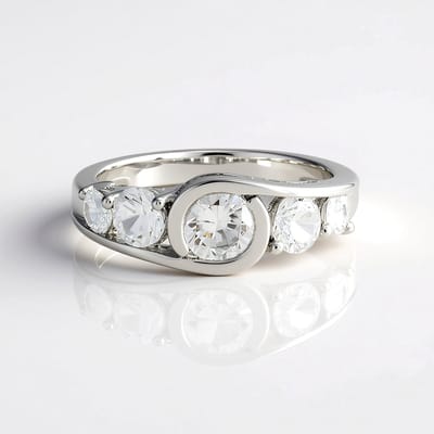 Cavill - Zilveren Ring met Cambodjaanse Zirkonia 1,575 ct - 925 Sterling Zilver - Handgemaakt Elegant Rond Slijpsel - Damesring Tijdloos & Luxe
