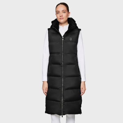Samshield FW25 ELEA LANGE GESTIKTE PUFFER MET KRISTALDETAILS - ZWART - XL