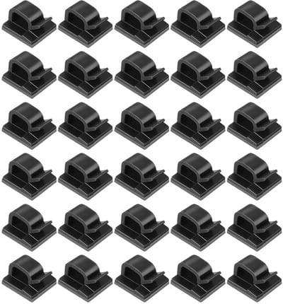 Zelfklevende Kabelclips voor Kabelbeheer - 30 Stuks voor TV, Oplader, PC en Thuisgebruik - Ideaal voor Kabelopslag en Organisatie