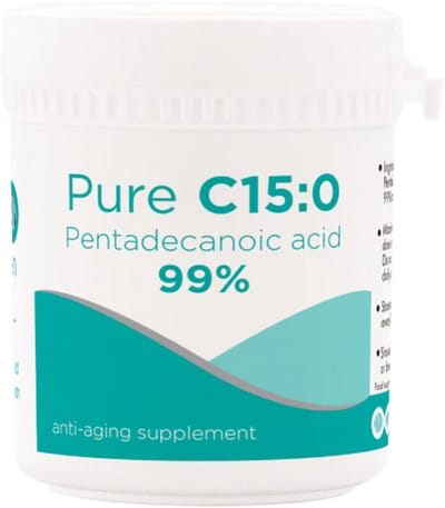 C15:0 Pentadecaanzuur (C15 fatty acid) poeder – 10 gram – >99% puur – zonder toevoegingen – onafhankelijk getest – goed voor circa 33 tot 100 hoge doseringen