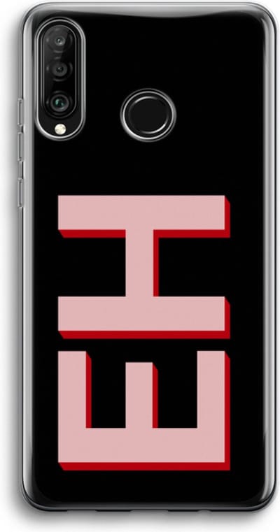 Gepersonaliseerd - Case Company® - Hoesje geschikt voor Huawei P30 Lite hoesje - Monogram - Soft Cover Telefoonhoesje - Bescherming aan alle Kanten en Schermrand