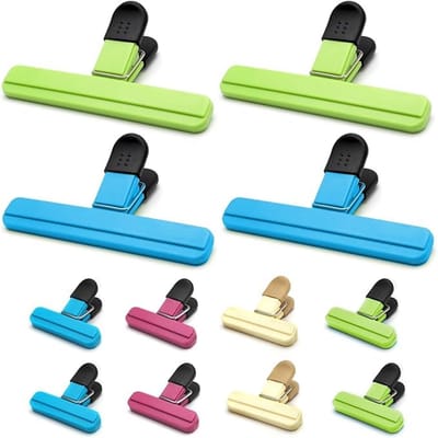 Unyqoos® Herbruikbare sluitclips in vier kleuren voor luchtdichte voedselbewaring