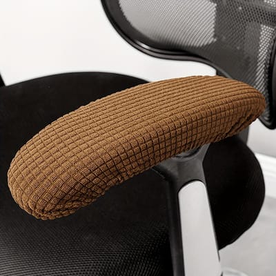 2 pièces Housse d'accoudoir de bureau Housse d'accoudoir de chaise de gaming Décoration de bureau à domicile (Housse uniquement Chaise non incluse) chameau