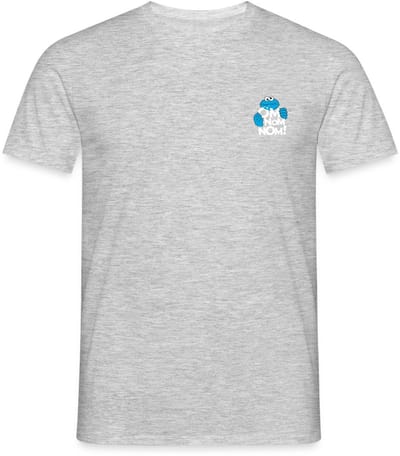 Sesamstraat Koekiemonster Om Nom Nom T-Shirt Heren
