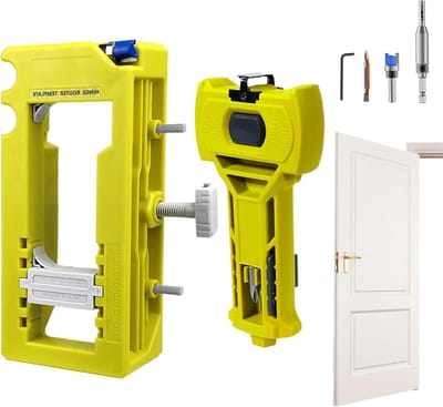 Deurscharniermal, multifunctioneel installatiegereedschap, grendelfreesjabloon, 21 x 21 x 6 cm deurscharnier, freesmal voor nauwkeurig huisonderhoud en reparatietaken
