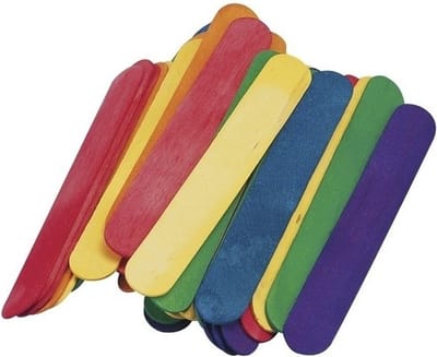 Rayher ijsstokjes gekleurd - 72x - 15 x 2 cm - knutselstokjes - hobby houtjes artikelen
