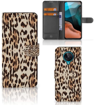 Xiaomi Poco F2 Pro Telefoonhoesje met Pasjes Leopard