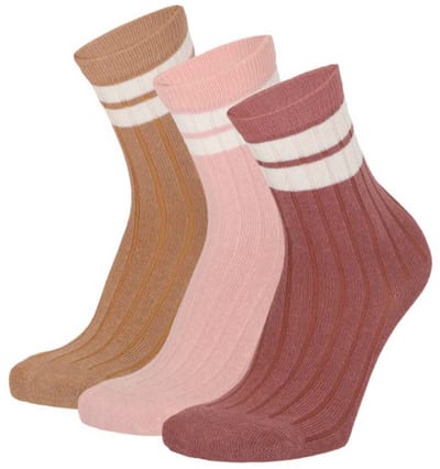 Apollo - Girls - Meisjes - Sokken - 3-pack - Rib - Sportief - Maat 31/34