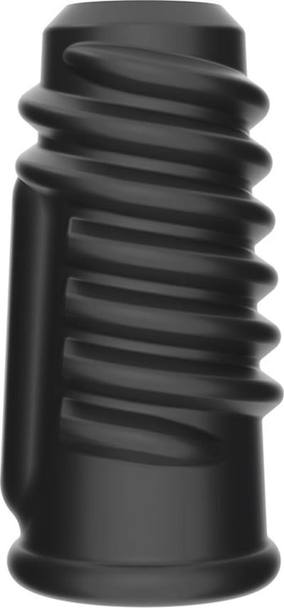 LoveToy - Spiral Knights Ring - Vibrerende Penis Sleeve (Ø 3,7 cm) - Zwart