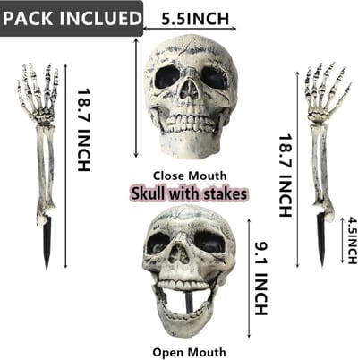 Halloween Decoraties Skelet Stakes Voor Buiten En Binnen - Spookhuis Decoraties