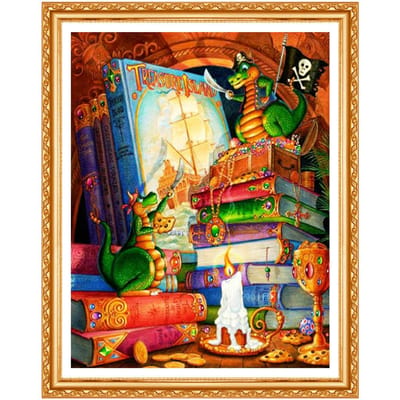 5D diamant broderie bricolage dessin animé diamant peinture photos diamant couture diamant photo décor 20X30CM black