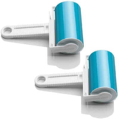 Dailygoods- Pluisroller - 2 x Wasbare Lijmrollen - Herbruikbaar - Stofzuigen van Haren - 17 x 11,5 x 6 cm - Eenvoudige Gebruiksmethode - Haarverwijderaar