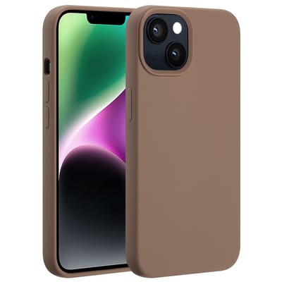 Accezz Hoesje - Geschikt voor Apple iPhone 14 / 13 - Liquid Silicone Backcover geschikt voor MagSafe - New Tea Brown
