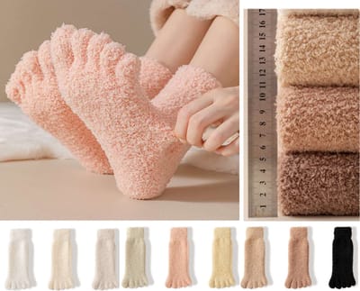 Fluffy Teensokken - Dames Sokken - 2 paar - huissokken - grijs - roze - bruin - random - 36 - 40 - cadeau - giftbox - Kerst cadeau - warm - extra zacht
