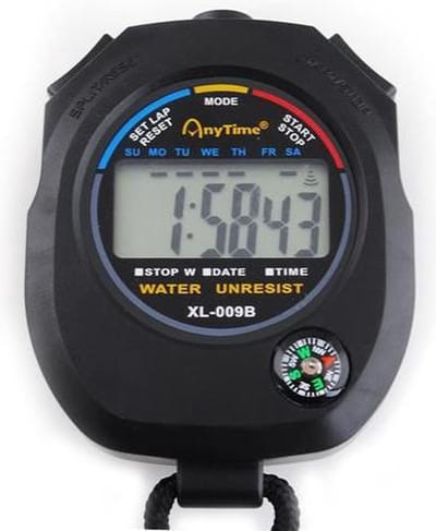Digitale Stopwatch Timer -Interval Fitness Chronometer Klassiek - Met Alarm Functie & Ingebouwd Kompas