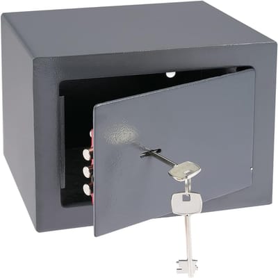REN® Kluis Brandwerend Voor Geld - Kluis Brandwerend - Kluis - Grijs - 23cm x 17cm x 17cm; 2.35kg
