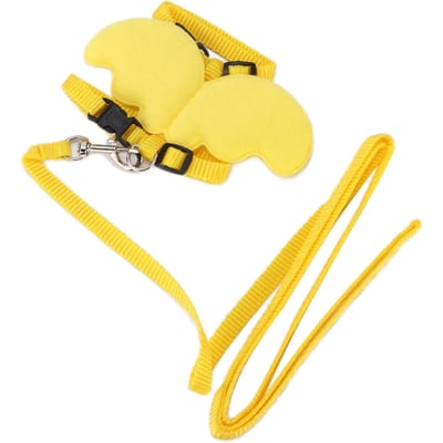 Cordes de Traction pour Canards Sangle de Poitrine Réglable Harnais de Marche Extérieure Laisse pour Animal de Compagnie Canard Poulet Oie Yellow yellow
